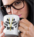 3dRose Car Race Start Your Engine Sign Mug, Black, 11 oz