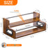 YQBRAO 2-Tier Liquor Bottle Display Shelf, Coffee Syrup Rack Organizer, Water Bottle Organizer, Mini Bar Cabinet