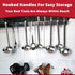 Super Sturdy Ergonomic Soup Ladle - 1 Oz. Stainless Steel Tongs with Long Handles for Serving Soups and Stews