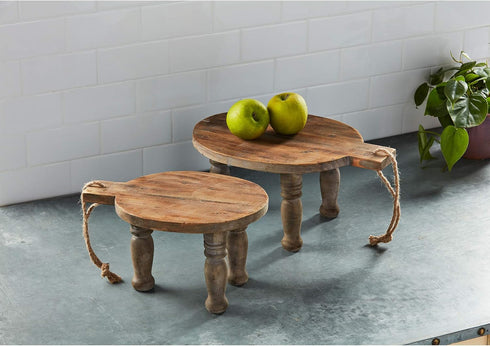 SMALL WOOD RISER BOARD by Mud Pie