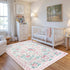 4x6 4' 6') Collive Pink Rugs for Bedroom Girls, Floral Washable Area Rug Non Slip, Soft Indoor Decor Elegant Carpet