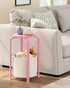 TB01BP092 TUTOTAK Small Side Table, Round End Table, Night Stand, Bedside Table, Sofa Table with Storage Basket, Living