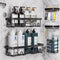Veken 5-Pack Rustproof & Waterproof Shower Caddy 5-Pack, No Drilling Adhesive Corner