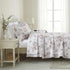 1 2 68x86 inches HORIMOTE HOME Khaki Ruffled Quilt Twin Size with Pillow Sham, Shabby Chic Floral Printed Reversible