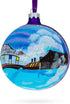 Blue Lagoon Iceland Glass Ball Christmas Ornament, 4 Inches