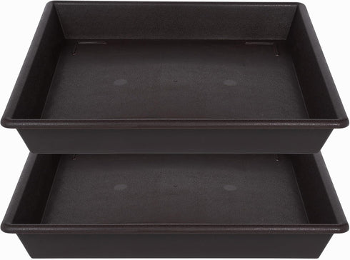 NIMYAU Square Plant Saucer 12 Inch 2 PackPlant Stand Plant Trays for Pots