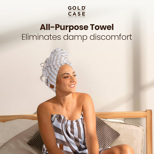 GOLD CASE HOME COLLECTION Myra Turkish Hand Towels Set of 5, 100% Cotton Luxury Decorative Towels for Bathroom,