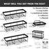 Moforoco Adhesive Shower Caddy Organizer Shelves Rack - 5 Pack Corner Bathroom Storage Organization, Home & Kitchen Decor Inside RV Accessories, Hanging First Apartment Household Camper Essentials by Moforoco