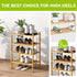 4-Tier Closet BMOSU Bamboo Small Shoe Rack Premium Stackable Shoe Shelf Storage Organizer for Hallway Living Room
