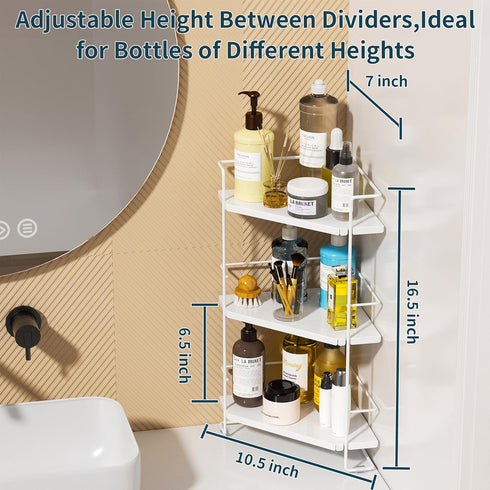 3-Tier Countertop Counter, BOIVSHI Bathroom Organizer, Bathroom Organizers and Storage for Bathroom, Kitchen Corner