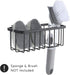 SunnyPoint Deluxe Kitchen & Bathroom Sink Sponge Holder Organizer - NeverRust, Adhesive Mount, 7.4 x 3.3 x 2.75 Inch,