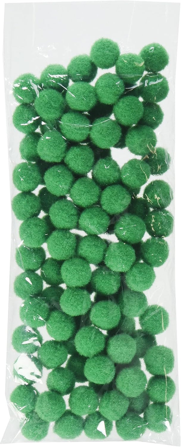 Pom Poms .25" in Kelly Green, 100/Pkg