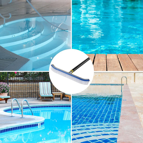 Swimming 6 Swimming Swimming Pool Brush, FT Stainless Steel Heavy Duty Clean Pool Brush with Pole, Use for Pool Wall