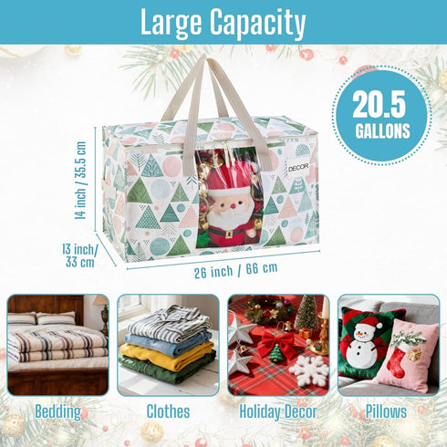 6 Pack Packing 6 Pack) VENO Moving Bags, Large Christmas Storage Bins with lids, Supplies for College, Alternative