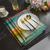 48 Inches Farmhouse Table Runners Long, Wood Grain Spring Table Runner Old Barn Wood Blue Brown Kitchen Heat Resistant