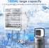 Portable Air Conditioners, Mini Air Conditioner with 90° Oscillation, 3 Speeds, 1000ml Evaporative Cooler for Room