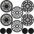 Studio Cornelia's 6 Decorative Heat Resistant Silicone Trivet Mats for Hot Pots and Dishes + 4 Coasters