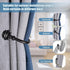 Curtain Holdbacks - 2Pcs Wall Mounted Tiebacks with Screws, Decorative Holders for Bedroom Living Room Office, Black