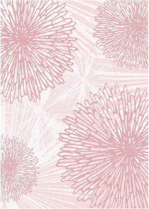 5x7 Pink Rugs for Bedroom Girls: Modern Large Washable Cute Boho Floral Pattern Area Rug Soft Indoor Floor Non-Slip Low