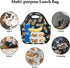 Neoprene Lunch Bag for Kids, Insulated Tote for Women Men, Pineapple Black
