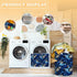 Blue Shark Foldable Laundry Basket, Waterproof Oxford Cloth, Funny Tote Bag for Dirty Clothes, 15.7"x19.6"