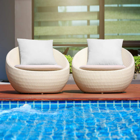 MIULEE Pack of 4 14x22 Outdoor Pillow Inserts, Decorative Water-Resistant Premium Rectangle Pillow Stuffer for Sofa