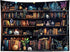 40L 60W Inches HVEST Magic Bookshelf Tapestry Vintage Bookshelf Witchy Books Plant Skull Gothic Halloween Tapestry Wall