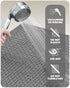 Color&Geometry Chenille Rubber Backed Gray Bathroom Rugs, Non-Slip, Absorbent, Quick Dry, Washable - 16"x24" Small Bath