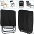 2Pcs 420D Black(96x84 cm2Pcs) Kovshuiwe Outdoor Zero Gravity Folding Chair Cover Waterproof, Folding Chair Storage