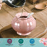 Porcelain Sugar or Salt Bowl with Lid and Spoon, Ceramic Spice Keeper, 9 Ounce, Pearlescent Pink Design