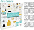 Better Kitchen Products Recipe Binder: Full Page 3 Ring Organizer Set with 50 Protectors