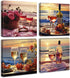 Kitchen Decor Dining Room Wall Art Wine Glass Still Life Fruit Goblet