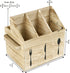 Ikee Design Wooden Flatware Caddy - Silverware Holder with Handles for Outdoor and Picnic Use, Oak Color