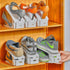 12PCS 50% Shoe Slots Organizer, Adjustable Double Layer Stack Shoe Rack, Space-Saving Storage Rack Holder, White