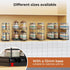 Mystozer 4.33" Wx10.43 Dx8.66 1 2 Pull Out Spice Rack Organizer for Cabinet, Slide Out Spice Racks, Easy to Install, H