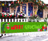Nepnuser Grinchmas Fence Banner, Christmas Green Elf Holiday Party Decoration, Large Outdoor Sign