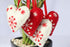 Hearts Christmas Ornaments Set of 4, 100% Pure New Zealand Wool Handmade Eco-Friendly Decor