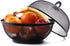 Juvale Black Mesh Fruit Baskets with Lids, 10 Inch Restaurant Kitchen Produce Containers, 2 Pack