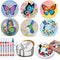 DoYoMo Paint Your Own Butterfly Coaster with Markers,Craft Kits for Adul 6 Absorbent