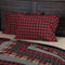 VHC Brands Rustic & Lodge Bedding, Cumberland Red Cotton Pillow Case Set, Standard (20 x 30 inches), Chili Pepper