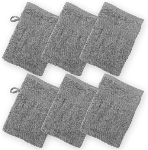 High Rise Stripe 6 Pack 6 x 8.5 Wash Mitt Set, Low