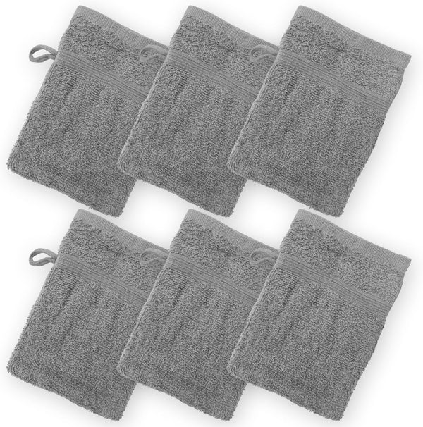 High Rise Stripe 6 Pack 6 x 8.5 Wash Mitt Set, Low