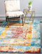 Unique Loom Rosso Collection Traditional Medallion Distressed Bohemian Vintage Southwestern Area Rug, 2 ft x 3 ft,