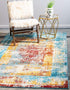 Unique Loom Rosso Collection Traditional Medallion Distressed Bohemian Vintage Southwestern Area Rug, 2 ft x 3 ft,