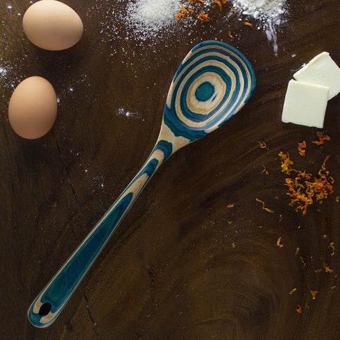 Baltique Mykonos Collection 12-1/2" Wooden Cooking Spoon, Safe for Nonstick