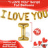 KatchOn I Love You Balloons Set, 18 Inch, Pack of 18, Foil Red Heart Balloons for Valentine's Day Decorations