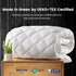 SLEEP ZONE Breathable Twin Mattress Pad - Machine Washable Quilted Fitted Cover, Deep Pocket up to 21" (White)