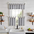 Elrene Home Fashions Tucker Ticking Stripe Window Valance for Kitchen or Bathroom, 60" x 15", Black