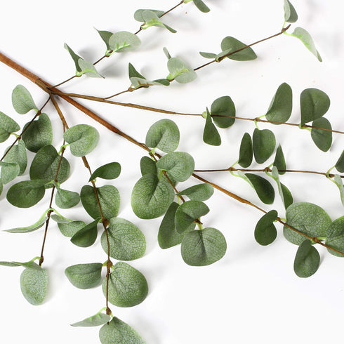 6 Pcs Eucalyptus Stems, 27'' Greenery Leaf Spray, Artificial Floral Plants for Home Party Wedding Decoration