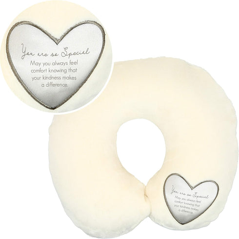 Pavilion Gift Company Special-12 Royal Plush Neck Pillow, 12", Cream